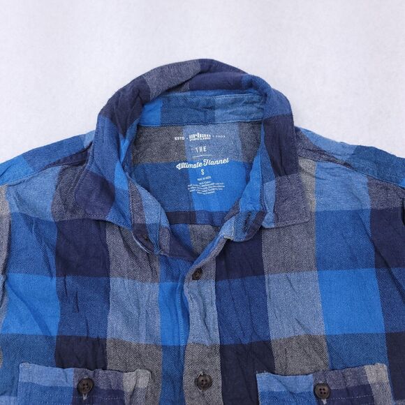 Urban Pipeline Gingham Flannel Long Sleeve Shirt Mens Size Small S Blue Gray - Picture 1 of 10